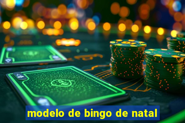 modelo de bingo de natal